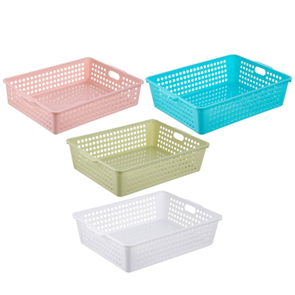 WHAMVOX  4 Pcs Classroom Organization and Storage File Basket Office