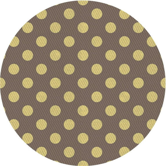 Ahgly Company Machine Washable Indoor Round Transitional Rosy-Finch Purple Area Rugs, 7' Round