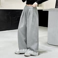 thumbnail image 2 of Odeerbi 3-16 Años Niñas Pantalones de Chándal de Algodón Con Ribete de Encaje Workout Athletic Sports Pantalones de Pierna Ancha Cintura Alta Joggers Con Bolsillo, 2 of 6