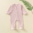thumbnail image 2 of CAUYDY Preemie Pajamas for Girls Newborn Fall Winter Clothes 3 6 9 12 18 24 Months Baby Long Sleeved Jumpsuit for Boys Infant Cute One-Pieces Sizes 6-9 Years,Pink, 2 of 9