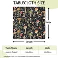 thumbnail image 2 of Red Mushroom Flower Black Pattern Square Fitted Tablecloth with Elastic Edge,Square Table Cover,Washable Elastic Table Cover for Home Kitchen Party Decor 34"x34", 2 of 6