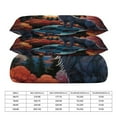 thumbnail image 3 of Duvet Cover Queen Size Colorful Lone Wolf 3 Pcs Duvet Cover Set Bedding Sets Queen Soft Breathable, 3 of 6