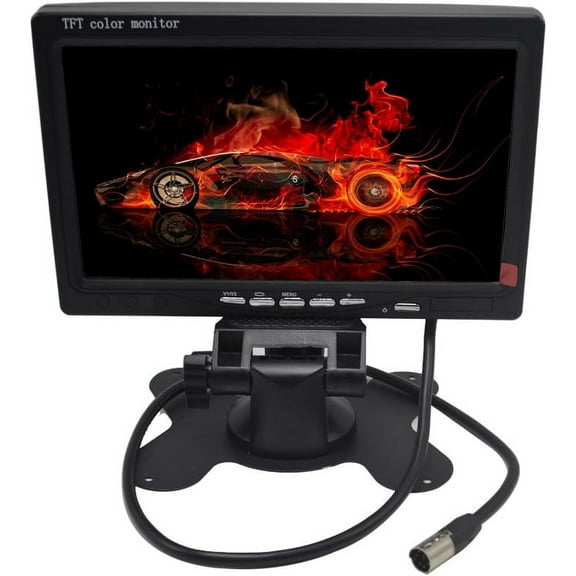 HD Car Monitor Padarsey 7" HD 800×480 LED Backlight TFT LCD Monitor for Car Rearview Cameras, Car DVD, Serveillance Camera, STB, Satellite Receiver and Other Video Equipment