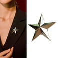 thumbnail image 2 of AOOOWER Elegant Five Pointed Star Lapel Pin Metal Star Shaped Badge for Costume Decoration Clothing Accessory for Men and Women, 2 of 9