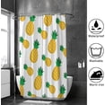 thumbnail image 4 of FREEAMG Bath Curtains Shower Curtain Pineapple Fresh Bathroom Waterproof Machine Washable Fabric Decor Shower Curtains for Bathroom, 66x72in, 4 of 6