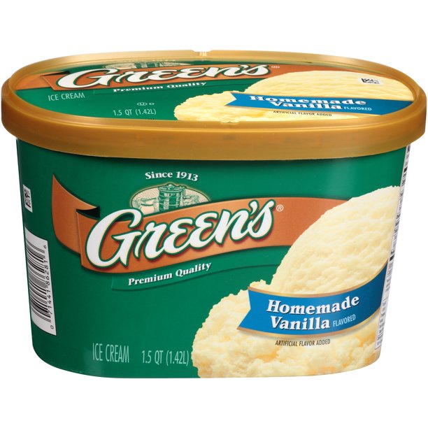 Green's Homemade Vanilla Flavored Ice Cream