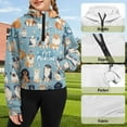 thumbnail image 3 of Uourmeti Cute Pet Print Girls Half Zipper Sweatshirt with Pocket Oversize Plus Size Long Sleeve Fall Clothes for Teen Girls Comfy Casual Pullover Size 9-10, 3 of 7
