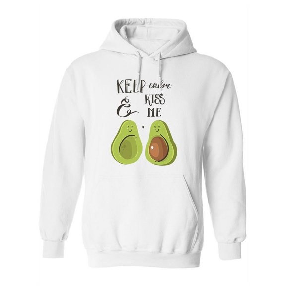 Keep Calm And Kiss Me Avocado Hoodie Women -Image by Shutterstock, Female XX-Large