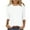 White, variant on Huowey Women Shirts 3/4 Length Sleeve Crewneck Tops Casual Loose Fit T Shirts Cute Solid Three Quarter Length Plus Size Tshirt,Black,L