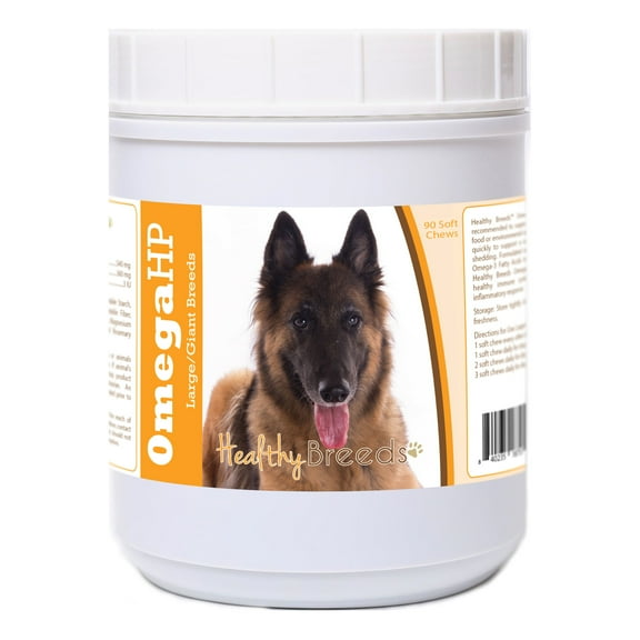 Healthy Breeds Belgian Tervuren Omega HP Fatty Acid Skin and Coat Support Soft Chews