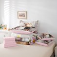 thumbnail image 6 of Homewish Kawaii Highland Cow 7-Piece Bedding Comforter Set,Western Cowboy Boots King Bedding Sets,Pink Flower Floral Bed Sheets For Teens,Super Cozy Room Decor Reversible, 6 of 8