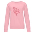thumbnail image 4 of Camiseta de manga larga suelta con cuello redondo y estampado informal a la moda para mujer, blusa, sudaderas sin capucha Pompotops  FGAJ18687, 4 of 4