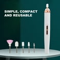 thumbnail image 4 of dianhelloya 1 Set Electric Nail Grinder High Speed Compact Size Rechargeable Low Noise Remove Dead Skin Mini Electric Nail Polishing Machine with Bits Set for Nail Salon White, 4 of 8