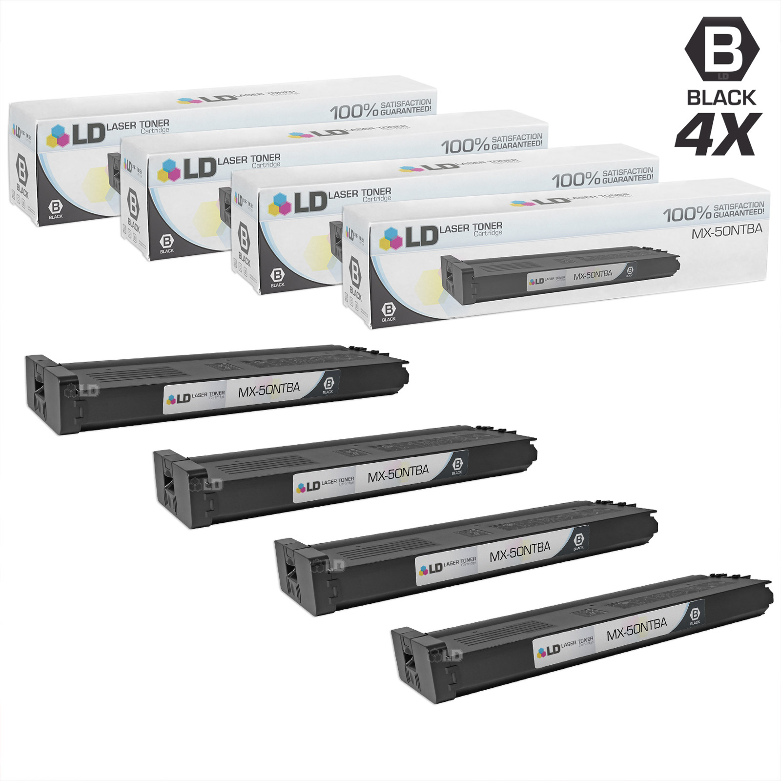 LD Compatible Sharp MX-50NTBA Black Toner Cartridge for MX 4100N, 4101N, & 5001N Printers - Walmart.com