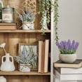 thumbnail image 3 of Plantas falsas, paquete de 2 plantas artificiales de lavanda en maceta, decoración para comedor, baño, sala de estar, 3 of 4