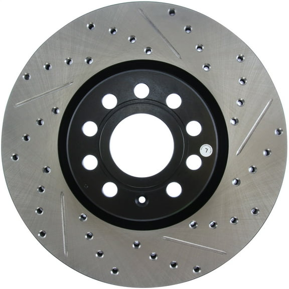 StopTech Slotted & Drilled Sport Brake Rotor Fits select: 2009-2014 VOLKSWAGEN JETTA, 2009-2018 VOLKSWAGEN TIGUAN