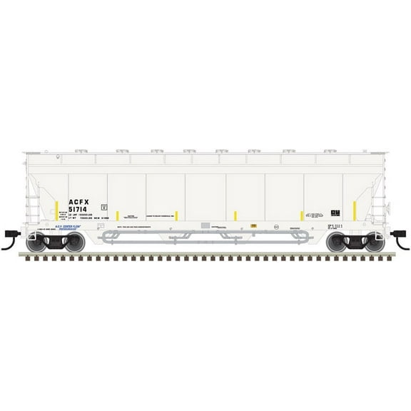 Atlas HO Scale Pressureaide Centerflow Hopper Solvay Chemicals/ACFX #59749