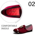 thumbnail image 3 of JITAI Mens Dress Tuxedo Shoes for Men Slip-on Loafers Red Size 12, 3 of 6