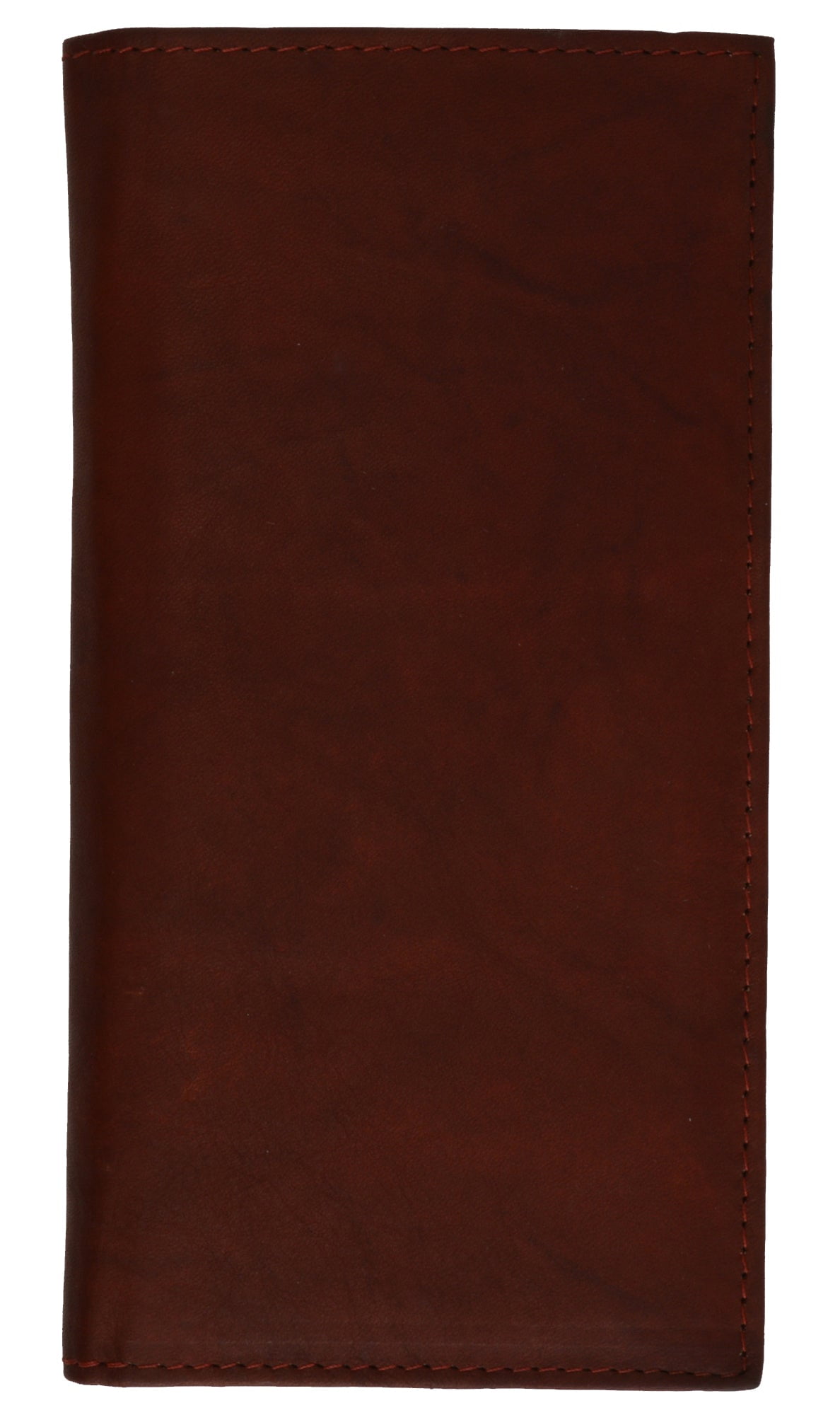 New Design!!! 100% Genuine Leather-Checkbook cover with divider dark brown 
