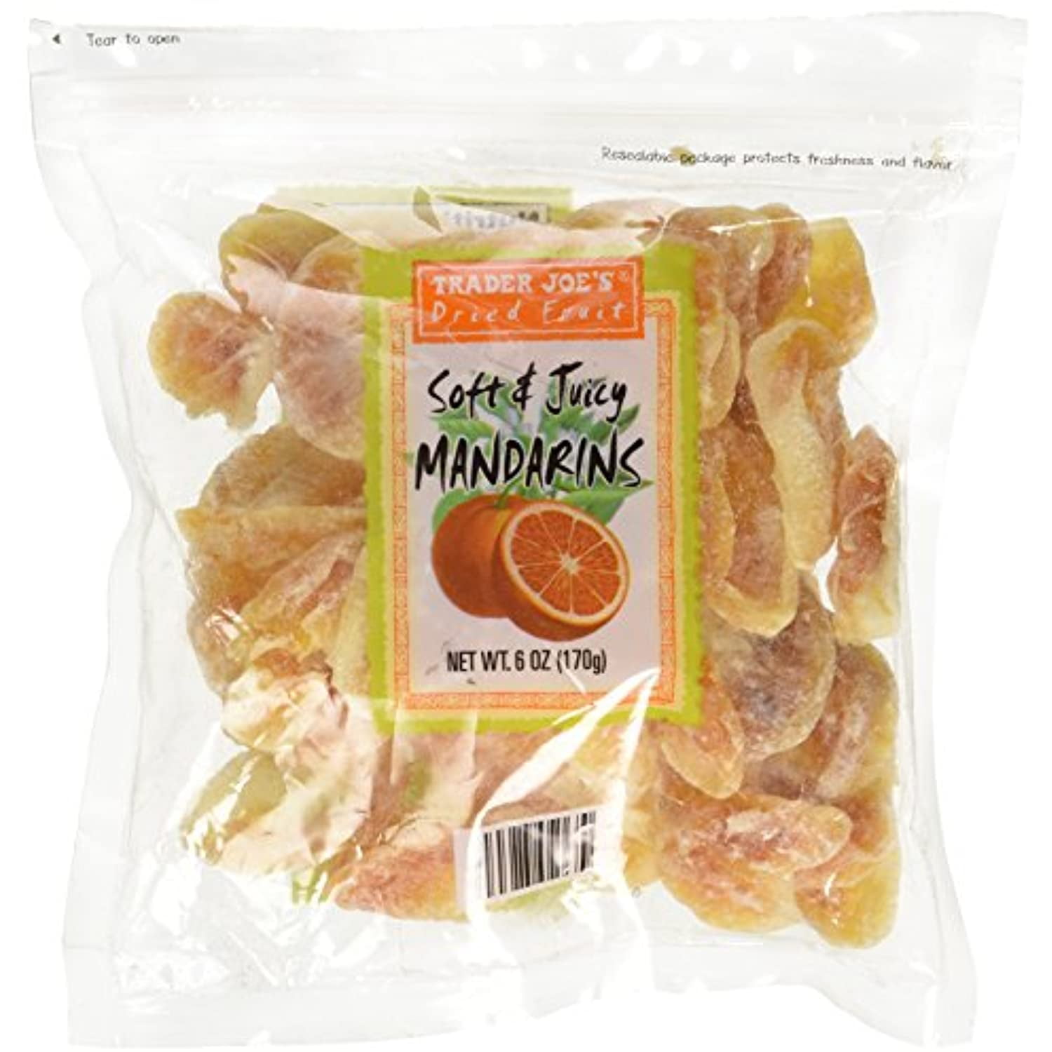 TJ Dried Fruit Soft & Juicy Mandarins 6Oz.