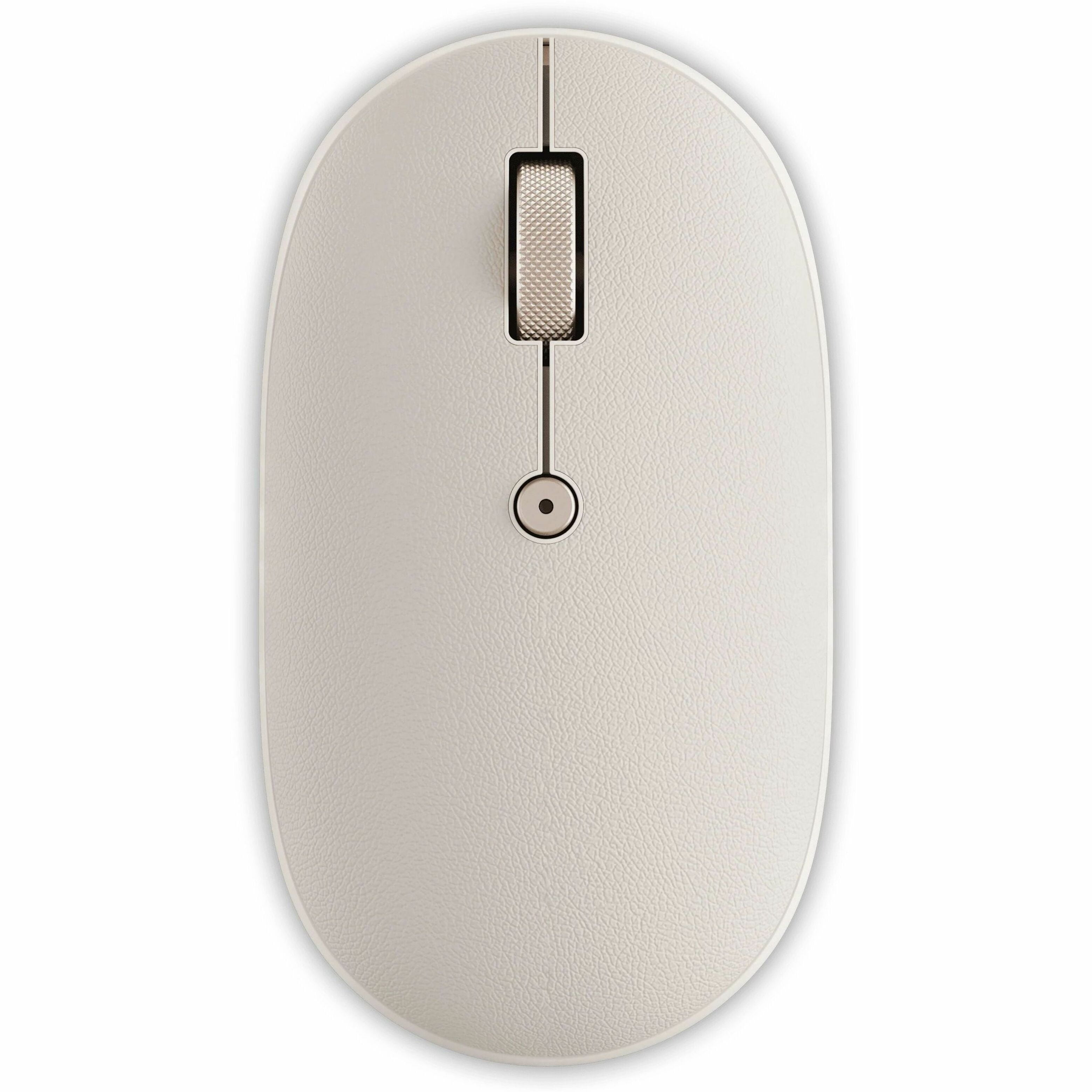 Satechi OntheGo Bluetooth Mouse with USB C Rechargeable Battery, Connect up 3 Devices, Compact and Portable Wireless Mouse for Laptop, Computer, Tablet - Sand