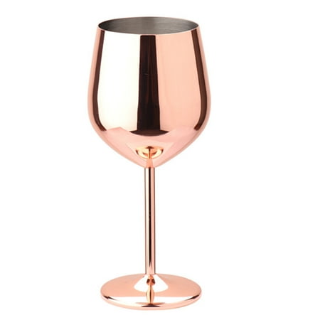 

Goblet Champagne Cocktail Stainless Steel Drinking Cup Wine Glasses Single Layer