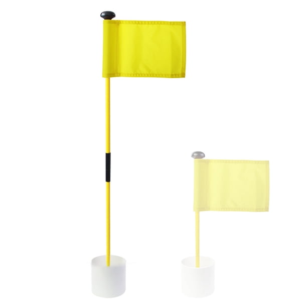 Soidarity Golf Flagstick Set Portátil Desmontable Ajustable Impermeable Lavable Colorido ABS Agujero Taza Poner Bandera Verde Amarillo Golf Amarillo Soidarity OD021174-02