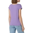 thumbnail image 2 of With God All Things Are Possible Womens T Shirts, Short Sleeve V-Neck Shirts Cute Fit Summer Casual Tee Tops Dopamine Color Purple 3XL, 2 of 5