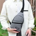 thumbnail image 4 of Sentmoon Sac de Poitrine pour Hommes Sacs Bandoulière pour Femmes Sac à Bandoulière Sac à Dos avec Trou Sangle Sac à Dos Sac à Dos de Randonnée Sac de Poitrine Polyvalent, 4 of 8