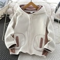 thumbnail image 2 of SuTry Boys Big Kids Solid Color Zip-Up Hoodie Fleece Warm Fall Winter Casual Sports Outerwear with Cozy Jacket for Kids 2-13 Years (White#1,10-11 Years), 2 of 5