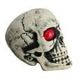 thumbnail image 3 of Northlight 18" Skull Head with LED Lighted Eyes Halloween Decoration - White/Red, 3 of 3