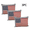 3PC-Multicolor, variant on American Flag Pillow, 4th of July Pillows for Bed,​ Fluffy Bow Patterned Pillow, Cotton Material Pastel American Flag Decor for Room Bedroom Throw Pillow