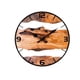 thumbnail image 2 of Reloj de pared de madera, reloj decorativo colgante, reloj de pared artístico redondo para Color marrón, 2 of 8