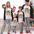 thumbnail image 3 of Pijamas familiares navideños a juego, conjuntos de pijamas a cuadros blancos y negros, muñeco de nieve, Navidad en julio, 3 of 4