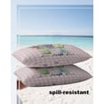 thumbnail image 5 of Spring Watercolor Blossom Flower Outdoor Pillow Covers Set of 2,Decorative Waterproof Throw Pillow Case,Purple Checker Lattice on Linen Cotton Linen Soft Cozy Cushion Pillowcases, 5 of 7