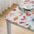thumbnail image 4 of HAOXIT Spring Floral Tablecloth Square,Watercolor Flower Table Cloth,Wrinkle Stain Resistance Summer Colorful Leaves Table Covers for Kitchen Dining,Rustic Small Tablecloth for Parties Picnic white, 4 of 7