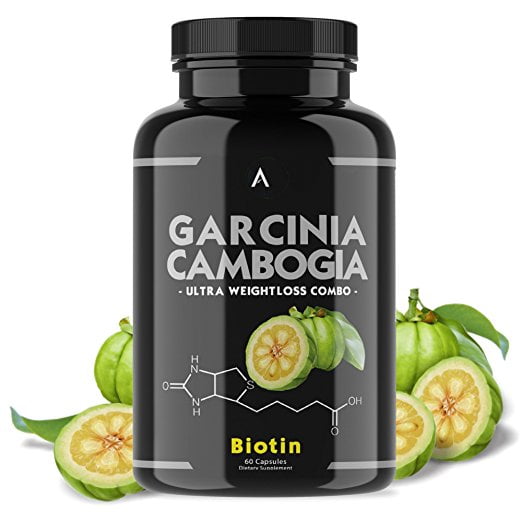 Angry Supplements Garcinia Cambogia with Biotin Capsules, Ultra Weight Loss and Hair Strengthing Combo (60 Count)