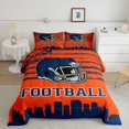 thumbnail image 2 of Erosebridal Rugby City Silhouette Bedding Twin Comforter Set,Sports Theme Down Comforter,Denver Bedding Sets Twin with Comforter For Teens,Ultra Soft Bedroom Decor Reversible,2 Pieces, 2 of 4