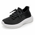 thumbnail image 6 of enyan Little Boys Girls Soft Strap Mesh Jogger Athletic Sneakers (Little Kid/Big Kid) Black,4, 6 of 7