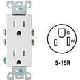 thumbnail image 2 of Enchufe eléctrico de pared Leviton Decora resistente a manipulaciones, 2 of 2