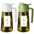 thumbnail image 1 of TrendPlain Dispensador de Aceite de Vidrio 16oz con Atomizador, Pulverizador para Cocina con Etiquetas, Tapa Blanca y Verde, 1 of 5