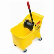 Rubbermaid Commercial Products Tandem 31-Quart Bucket and Wringer, Yellow