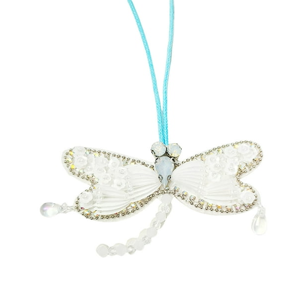 Artesanía Ranos Hechos A Mano Diebla 3D Bag Lentejuelas Costilizador (Dragonfly) White