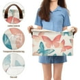 thumbnail image 5 of Yayeee Foldable Storage Basket for Shelves with Handles Waterproof Cloth Bins, Watercolor Butterflies, 5 of 7