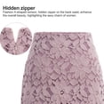 thumbnail image 5 of Joernso Bodycon Skirt Hollow Out Lace Elegant A-line High Waist Knee Length Skirt for Office, 5 of 8