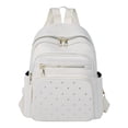 thumbnail image 2 of FURNIX Kawaii Nylon Backpack,White Back Pack,Cute School College Backpack,Aesthetic Backpack For Women Men,Laptop Bag,Travel&nbsp;Rucksack Daypack,Lightweight Large Capacity Work Commute Bag, 2 of 9