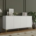thumbnail image 3 of Modern Storage Cabinet, Adjustable Shelves, Suitable for Entryway and Living Room, White, 3 of 7