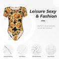 thumbnail image 5 of Picia Sunflowers 1 Womens One Piece Swimsuits Modest Tummy Control Bathing Suits Lace Up Slimming Swim Suit-Medium, 5 of 9