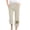 Khaki, variant on Lopecy-Sta Women's Casual Pants Gift for Women Women Linen Trousers Drawstring Leggings for Women Ladies Capri Pants with Pockets Print Elastic Waist Summer Trousers
