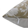 thumbnail image 4 of Fabdivine Block Print Throw Pillow Cover, 14x20 Inch Pure Linen Handmade Cushion Cover, Floral Print Boho Design Gray Pillow Cover for Sofa and Couch, 4 of 5